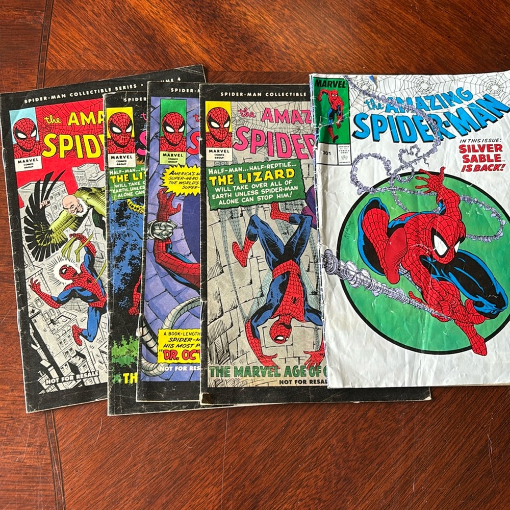 5 Spider-Man comic magazines